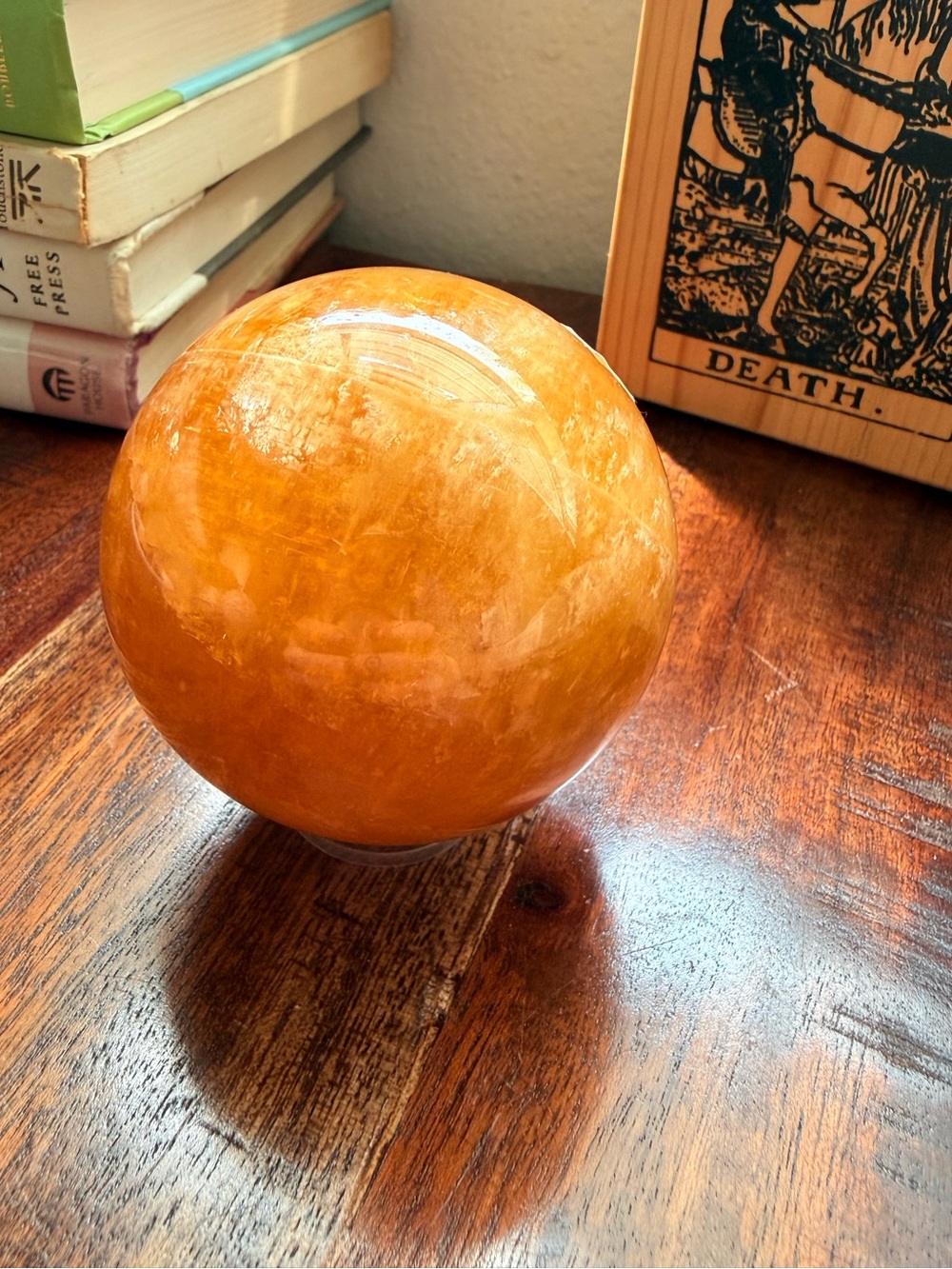 ✨ Gorgeous Golden Healer Sphere • Orange Quartz • 68.1 mm • 521 g